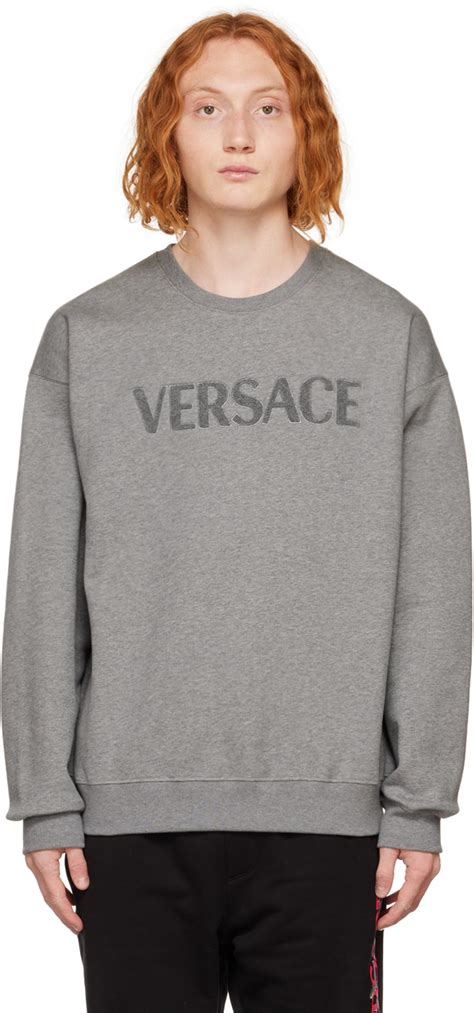 grey versace sweats|Versace Designer Sweatshirts & Hoodies for Men .